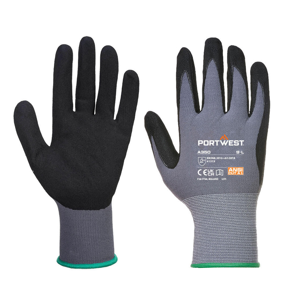 GLOVE A350 GRIP 15 NITRILE SANDY