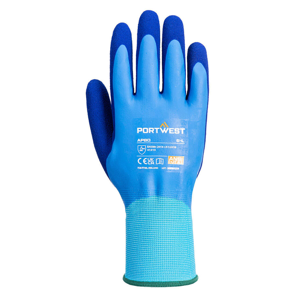 GLOVE AP80 - GRIP 13 LATEX FOAM AQUA