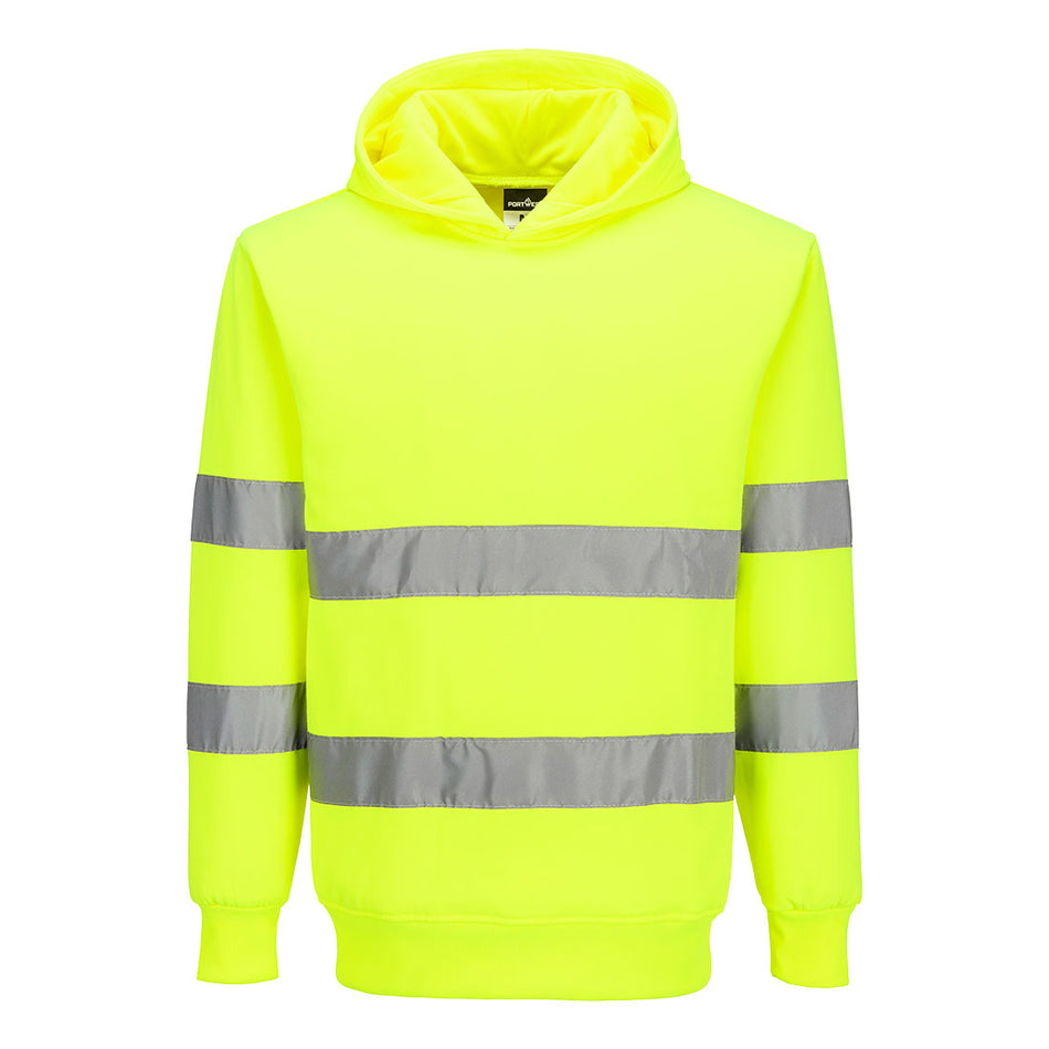 AN ESSENTIAL RANGE ES304 HI-VIS HOODED SWEATSHIRT